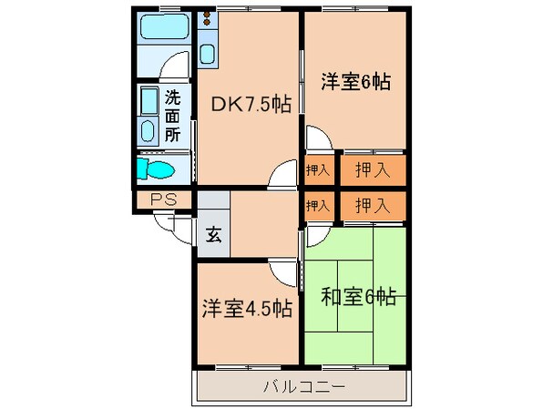 ナカシマハイツの物件間取画像